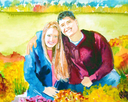 Autumn Watercolor Painting